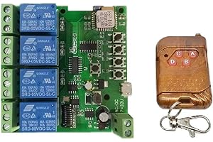 MHCOZY Interruptor de relé WiFi RF, funciona como pulsador e interruptores inalámbricos, Alexa activa la cortina de la puerta de su garaje