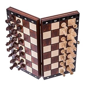 Square – Ajedrez de Madera MAGNÉTICO – Lux – 28 x 28 cm – Tablero de ajedrez & Piezas de ajedrez