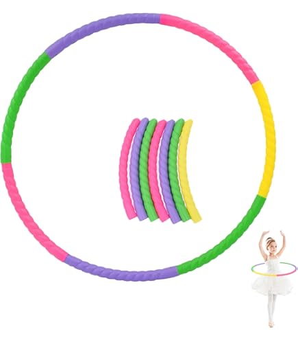 2 Hula Hoop Bambini Regolabili - 60cm E 65cm, Staccabili, Per Esercizio E Gioco - Foto 12