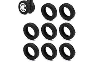 Vonavira Luggage Wheel Protector Covers Durable Anti Dust Scratch Resistant Suitcase Wheel Covers Noise Reduction Universal Fit for Carry On Travel Suitcase 8 Pack Black
