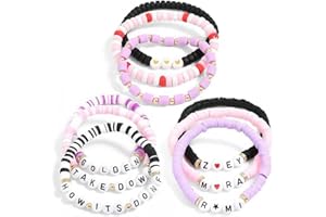 Wxeadu Kpop Demon Merch Bracelets, Inspired Bracelets, Stretch Friendship Bracelet, Merchandise Bracelet, Singer LetterBracelet for Women Men Fans Costume Accessories