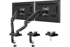 TVON Monitor Halterung 2 monitore für 17 bis 32 Zoll Bildschirme bildschirmhalterung 2 monitore für Schreibtischmontage mit Neigung, Schwenkung und Drehung VESA 75/100 mm Traglast 2–9 kg