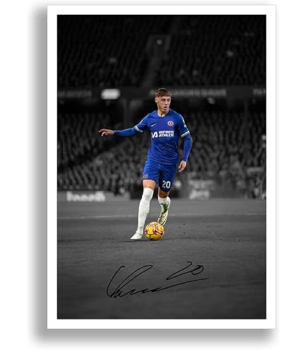 Affiche Chelsea – Cole Palmer – Photo Signée – Présentoir – Impression A4 – Cadeau