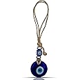 VKORA Handmade Blue Glass Evil Eye Hanging for Good Luck Zodiac Success Health Wealth Prosperity | Decoration for Home Office Garden and Car Hanging |Nazar Battu. (2SB4)