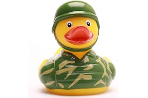 Duckshop I badanka soldat I pipande anka jag pipande anka L: 8,5 cm I present till militärtjänst I present till veteraner I f
