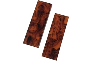 DANULAND 2 pièces couteau acrylique balances poignée matériel dalles couteaux outil de bricolage personnalisé pour couteau faisant des ébauches (Ambre)