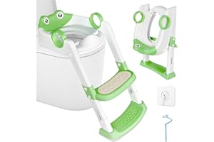 Adapter do toalety dziecięcej KIMIGO z drabinką, toaleta treningowa dla dzieci 2 w 1, przenośny nocnik, składany przenośny sedes dla chłopców i dziewczynek