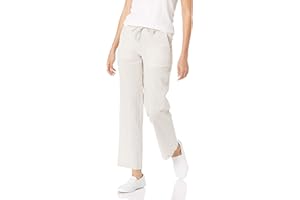 Amazon Essentials Pantalon Large En Lin Mélangé Avec Cordon De Serrage Et Coupe Décontractée (Disponible En Grande Taille) Femme