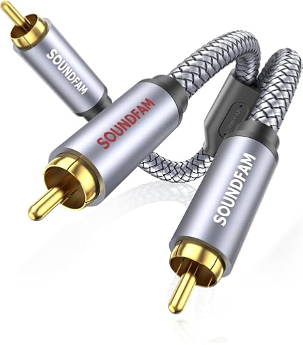 Goobay 65302 Cinch Y-Kabel 5m – Subwoofer-Kabel Mit Vergoldeten Steckern