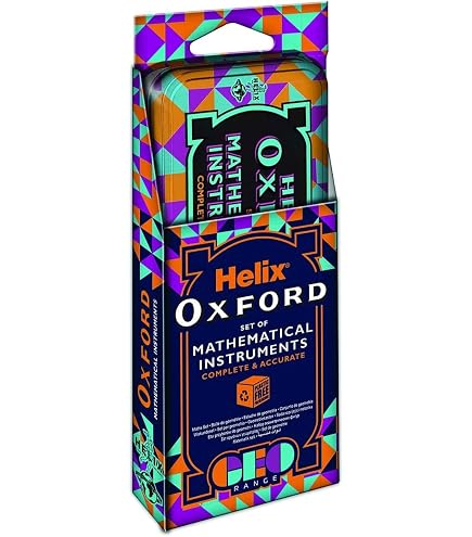 Helix Oxford Geo - Confezione Da 5 Matite HB Arancioni - Legno Sostenibile, Pre-affilate