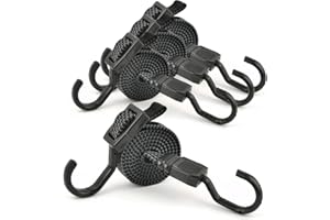 EMNIMQ Cuerdas elásticas con Ganchos,Tensores de Equipaje Ajustables,Correas Elasticas Planas de Goma,Pulpos Elásticos Transporte,Cinchas de Amarre para Baca Coches,Toldos, Moto, Maleteros, Camping