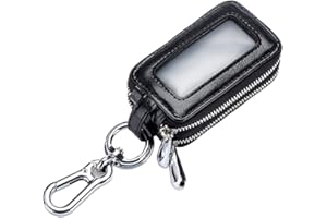 iSuperb Etuis Porte Clés Cuir Porte Clé-monnaie Pochette Rangement Porte-monnaie en Cuir Vintage pour Etuis porte-clés Etuis porte-clés Pour Clé Zippée Sacoche à Fermeture Double Eclair 9.5x 3.5 x 5 C