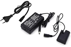 AIIVIOLL ACK-E6 zestaw zasilaczy sieciowych, zapasowy zestaw do ładowania DR-E6 kompatybilny z aparatami Canon EOS 70D / 7D, EOS 60D / 6D-, EOS 5D Mark II III, EOS 5DS-, EOS 5DS-R aparatami (LP-E6 LP-