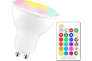 ONEVER 8W RGBW Bombilla LED GU10 Cambio de Color Atmósfera Iluminación Lámpara LED Flash Estroboscópico Modo de desvanecimiento Bar KTV Luces Decorativas (1pcs)