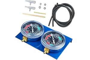 HUOPU Kit de herramientas sincronizadoras equilibradoras de calibrador de vacío de carburador de motocicleta con accesorios de conectores de manguera