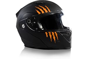 Finest Folia K173 - Juego de 2 pegatinas para casco de moto, 7,5 x 7,5 cm, autoadhesivas, resistentes al agua, para moto, casco, coche, moto, etc