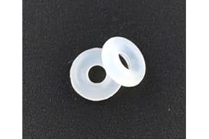 QPSUPPLIES Pack of 50 White Rubber/Silicone Beads Stopper 6mm O Rings for Bracelets. for Jewellery Crafts and Art