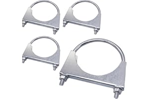 SKIR'CO (4 pezzi) Collari di serraggio per tubi da 90 mm di diametro, collari di serraggio a U, supporti per tubi zincati