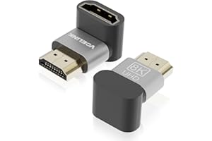 VCELINK Adaptadores HDMI 90 Grados y 270 Grados, Compatibles con 8K@60Hz/4K@120Hz, Ideales para Espacios Reducidos y para Proteger HDMI Cables, Paquete de 2 Unidades