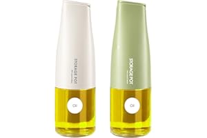 YARRAMATE Dispenser Automatico per Olio d'Oliva Da Cucina, 500 Ml, Bellissimo Contenitore per e Aceto, Contenitore Per, per Salsa Di Soia (verde e bianco)