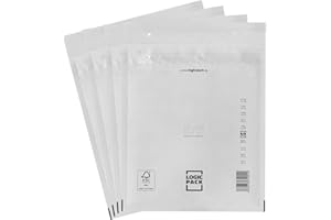 LOGIC PACK Lot de 200 Enveloppe Bulle Enveloppes matelassées E5 240 x 275 mm Enveloppes de protection pour expédition, enveloppes blanches autocollantes, pour le format DIN B5