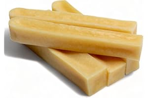 Dilecti Huesos de Queso Naturales - Los Masticables Naturales Muy Sabrosos, Duros y Duraderos Mantendrán a su Perro Ocupado Durante un Tiempo. (Talla S, Juego de 5)