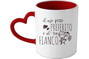 My Custom Style Tazza Cuore Manico Rosso#Amore-Posto#325ml
