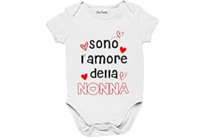 COLORFAMILY Body Neonato divertente Mamma Papà Nonno Nonna Zio Zia Sono l'amore idea regalo taglie da 0 a 24 mesi