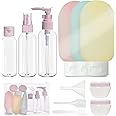 Travel Containers Kits,11 PCS Travel Accessories Leakproof Squeezable Travel Bottles Refillable Containers Kit with Bags for Cosmetic Shampoo Lotion Liquids