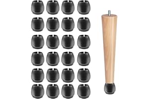 HONGECB Gumowe nakładki na nogi stołowe, 20 sztuk, nakładki ochronne na nogi krzeseł, silikonowe nakładki na krzesła, okrągłe, ochraniacze na nogi krzeseł, odporne na zarysowania, hałas, do okrągłych nóg