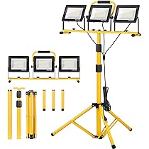 Tangkula 5000LM 50W LED Work Light With Stand, IP65 Waterproof, 9ft Cord - Super Bright Flood Light For Job Sites - View #8