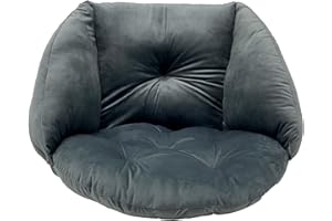 SuperKissen24. Coussin de Fauteuil Suspendu - Coussin Fauteuil Jardin - Oreillers de Oeuf Suspendu - Coussin Rond - Oreiller Moelleux - Anthracite