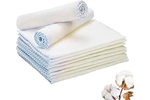 LANJUE 10 Pieces Muslin Face Cloths, 11.8 x 11.8 Inch Reusable Facial Muslin Cleaning Cloth Makeup Remover Cloths Toddler Towels Muslin Cloths for Baby Bath Wrapping