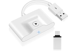 ISIX Bezprzewodowy Adapter CarPlay do iPhone'a, Apple Wireless CarPlay Dongle Konwertuje Przewodowy na Bezprzewodowy Automatyczne Połączenie Bluetooth i 5GHz WiFi, Kompatybilny z Samochodami od 2016 Roku