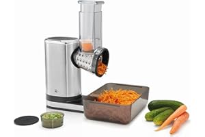 ‎WMF WMF Küchenminis Salat to go, elektrische Gemüseraspel (150 W, Salatzubereiter, elektrischer Gemüseschneider, 5 Einsätze, inkl. Salat-to-go-Box)