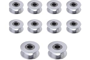 BZ 3D Puleggia Tenditore GT2 20 Senza Denti foro 5mm GT2 Idler Pulley 20 Toothless per Cinghia Distribuzione GT2 6mm Larghezza Stampante 3D.(10 pezzi)