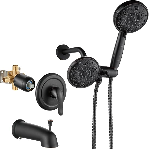 Moen T2843EP Glyde Tub Shower Faucet System With Rainshower Showerhead Without Valve Chromebrushed Nickel