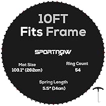 Tappeto Per Trampolino - Diametro 305cm, Predisposto Per 60 Molle | Ricambio Certificato CE TUV GS - Foto 7