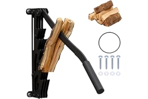 YINNHOM Manual Wood Log Splitter, Wall Mounted Firewood Kindling Splitter with Screws, Portable Firewood Kindling Splitter with Replaceable Handle for Home Indoor Outdoor Camping Use, Splitting Kindling Tool