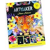 Artmaker Neon Nature Kazımalı Boyama Seti &ndash; 16 Panel, Şablon ve Kalemli Scratch Art Seti