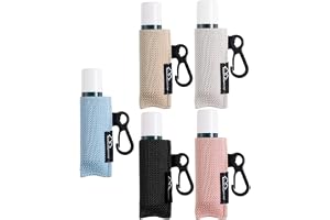 WK IEASON Läppbalsam hållare nyckelring enkel 5 st klämma på Chapstick nyckelring ärmar hållare påse tajt stickad elastisk läppstift nyckelkedja hållare