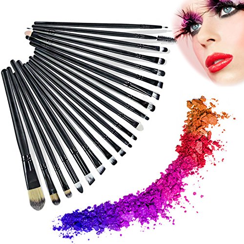 INMOZATA 20pcs/set Black HQ Makeup Brushes Cosmetic Brushes Set Blending Concealer Eyeshadow Eyebrow Foundation Shadow Powder Cosmetics Tools Kit