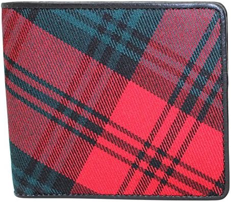 100% Scottish Tartan &amp; Real Leather Mens Wallet - Kerr