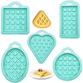 5 Pieces Silicone Waffles Mould Pancakes Mould - Non-Stick Mini Waffle Muffin Cake Moulds Heart Muffin Mould Multifunction Ho