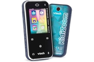 VTech - KidiZoom Snap Touch Bleu, Appareil Photo Numérique Portable, Photo, Selfie, Vidéo, Écran Tactile Couleur, Lecteur MP3, Bluetooth, Cadeau Enfant et Ado de 6 Ans à 13 Ans - Contenu en Français