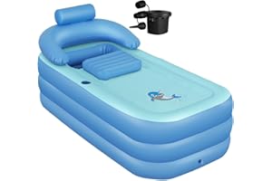 NArra Vasca da Bagno Gonfiabile per Adulti, Pieghevole in Plastica per Doccia, Portatile Autoportante, Interna ed Esterna, Facile da Gonfiare Con Pompa