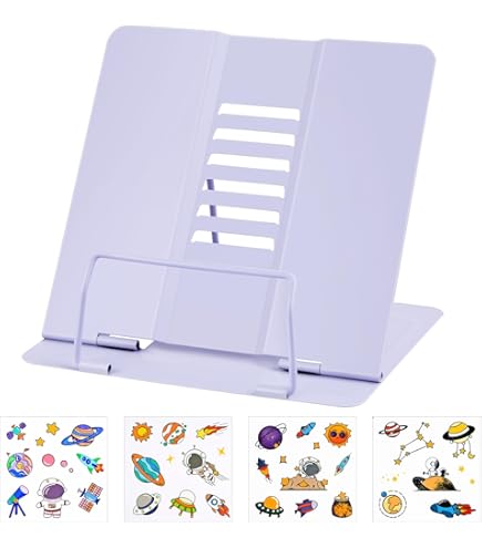 Leggio Da Tavolo Per Libri - 2 Pezzi, In Metallo, Regolabile, Per Ufficio, Cucina, Studio - Foto 5