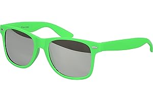 Balinco Lunettes de soleil Nerd UV400 CAT 3 CE Rubber style rétro Lunettes vintage unisexes avec charnière à ressort pour femmes et hommes (différentes)