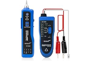 NOYAFA Netzwerk Kabeltester, RJ11 RJ45 Netzwerkprüfer, POE Leitungssuche für Telefon/Ethernet/Tongenerator/Metall, Ethernet-Kabelprüfer Kabel-Toner mit Kopfhörer und Taschenlampe