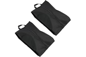 VXIWSCY Sacchetti Porta Scarpe Impermeabili per Viaggio – Sacchetti Resistenti allo Sporco e all'Acqua, Ideali per Scarpe da Viaggio, Sport e Vacanze, Capacità fino alla Taglia EU 47, Colore Nero (2)